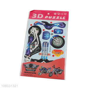 Yiwu market motorcycle 3D diy children puzzle toys for gifts