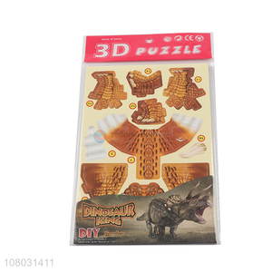 Latest products funny dinosaur shape 3D diy puzzle educational toys