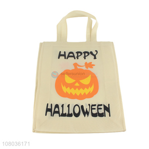 Yiwu factory cute pumpkin pattern portable shopping bag for sale