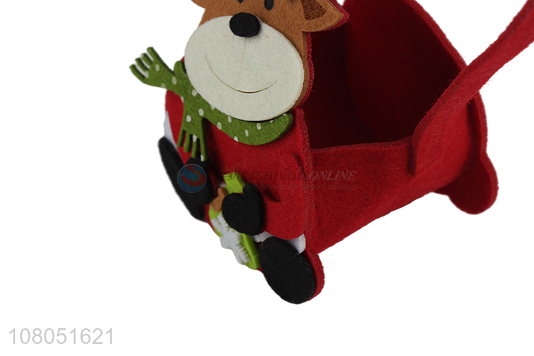 Factory price christmas style hand bag candy storage bag
