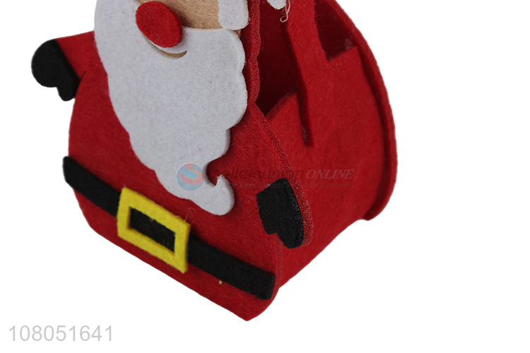 New products santa claus felt candy storage bag for christmas