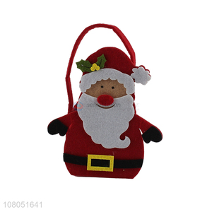 New products santa claus felt candy storage bag for christmas