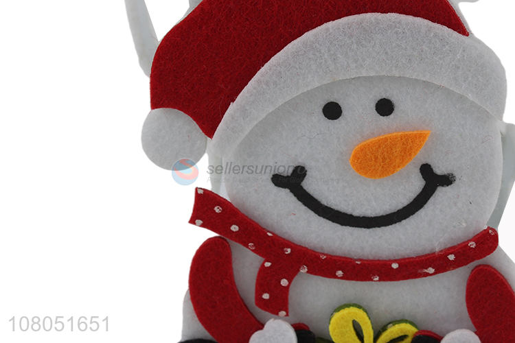 China factory snowman christmas non-woven fabric bag hand bag