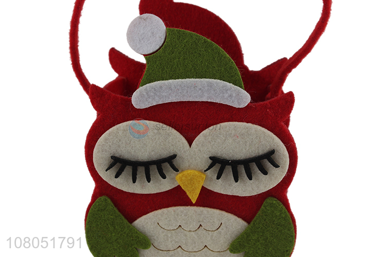 Yiwu factory owl shaped felt gift bag candy bag for christmas