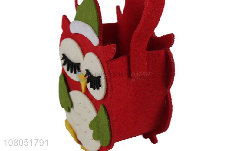Yiwu factory owl shaped felt gift bag candy bag for christmas