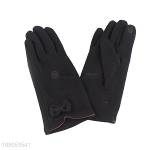 New arrival black ladies winter creative touch screen gloves
