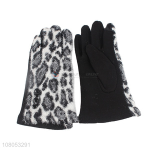 Good price ladies fashion fleece lined gloves wholesale