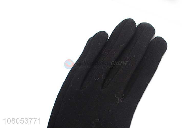 Factory wholesale fashion ladies plus velvet gloves for winter