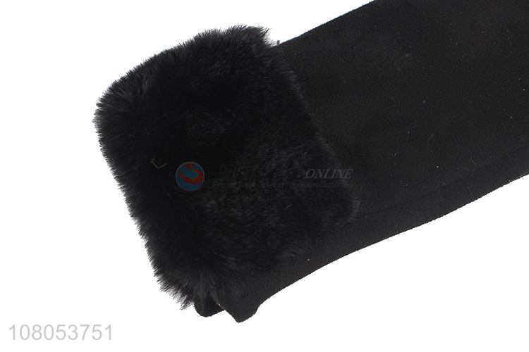 Factory wholesale black creative ladies touch screen gloves