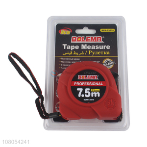 High quality 7.5m stainless steel tape measure retractable measuring tape