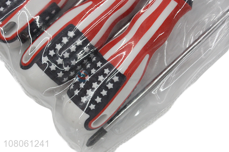 Wholesale 6 pieces American flag slotted philips screwdrivers set