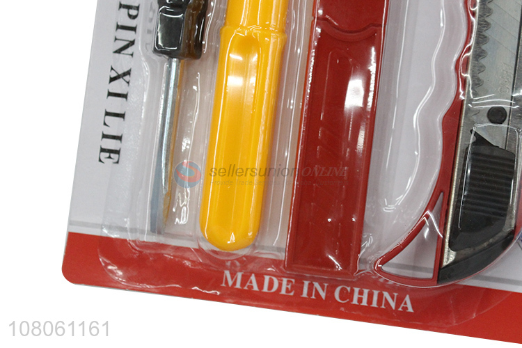 China manufacturer tools set screwdrivers utility knife tape measure