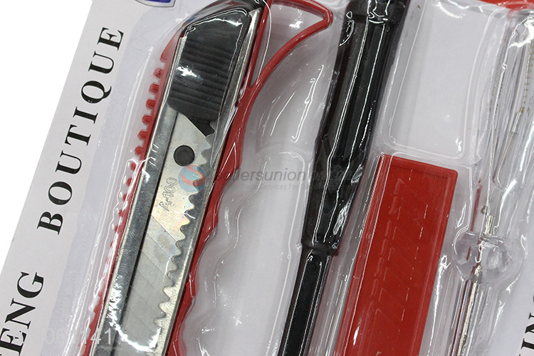 China manufacturer tools set screwdriver utility knife metal hammmer