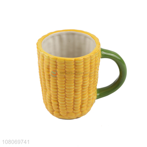 New product creative corn shape ceramic mug household drinking cup
