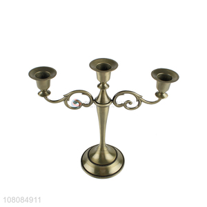 Wholesale metal three-headed candle holder retro candlestick ornaments