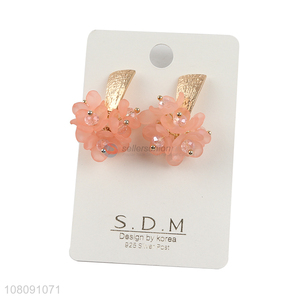 Good Price Plastic Flower Metal Stud Earring Fashion <em>Jewelry</em>