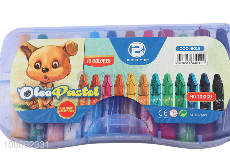 Good selling eco-friendly 12pieces oil pastel crayons
