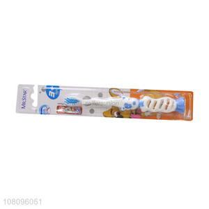 Factory supply animal shape handle cute soft kids toothbrush