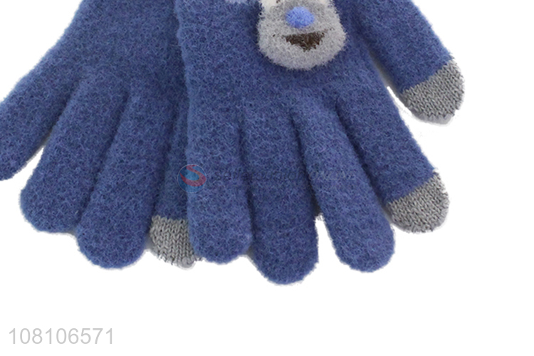 New products simple warm gloves children fleece lined gloves