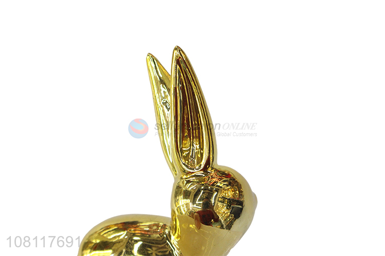 Hot sale ceramic rabbit ring holder dish jewelry tray for decor