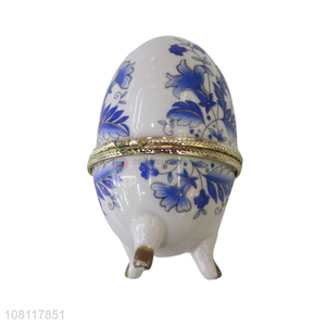 China supplier ceramic <em>jewelry</em> box hinged ring holder for <em>women</em>
