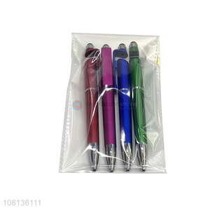 New Style 4 Pieces Click Ball Point Pen Students Stationery
