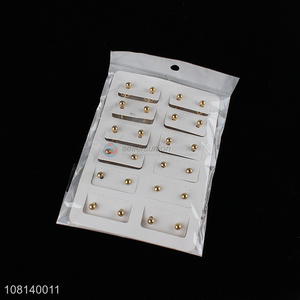 China wholesale golden <em>women</em> <em>jewelry</em> ear studs for decoration