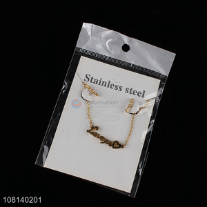Factory direct sale <em>women</em> <em>jewelry</em> eat studs set with necklace