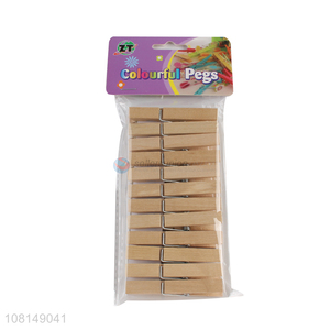 Factory wholesale reusable wooden clothes pegs wooden clips