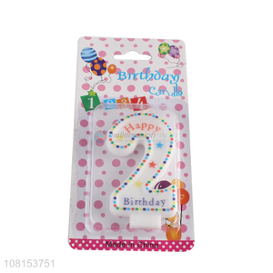 Hot selling 0-9 numeral cake candle for party celebration
