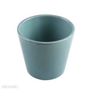 Factory price plain ceramic indoor plant pot flower container