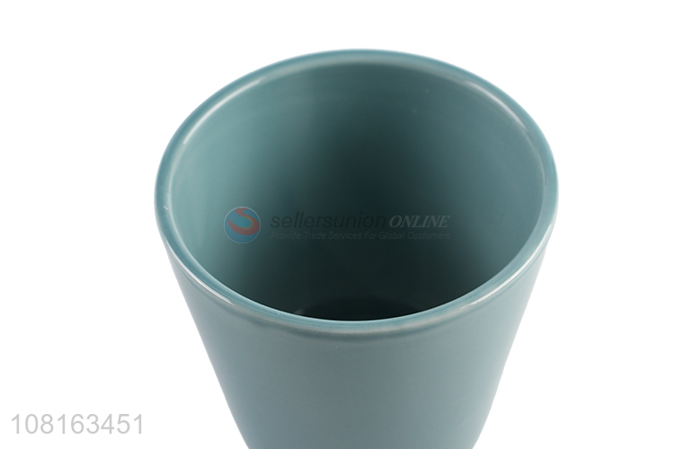 Factory price plain ceramic indoor plant pot flower container