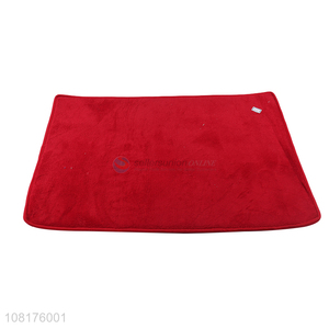 Good Price Red Coral Velvet Mat Anti-Slip Floor Mat Door Mat