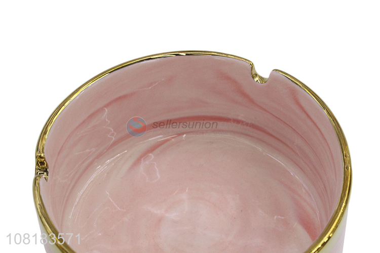 China wholesale pink desktop ceramic ashtray for office