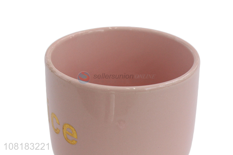 High quality pink cute mini ceramic flowerpots for sale