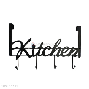 Hot selling black kitchen hangable storage hook rack