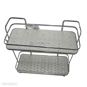 New products silver double-layer bathroom storage rack