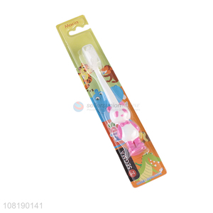 Cartoon Toothbrush With Suction <em>Cup</em> Base For Children