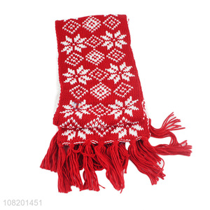 New Arrival Fashion Acrylic Scarf Knitted Scarf With Tassel