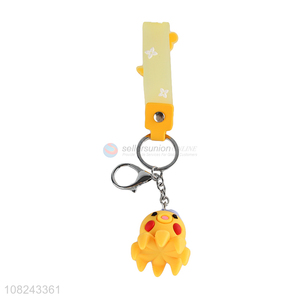 Online wholesale soft pvc cartoon octopus key chain 3D keychains