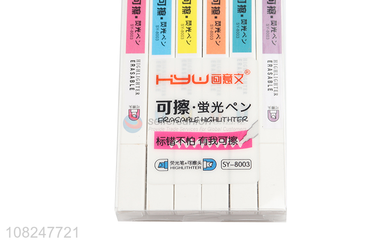 Low price creative erasable highlighter for office