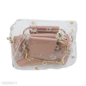 New arrival daisy printed jelly handbag chain shoulder bag for women girls