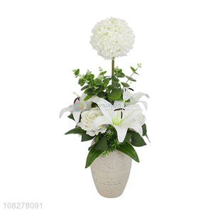 High quality nice artificial flower home desktop flowerpot