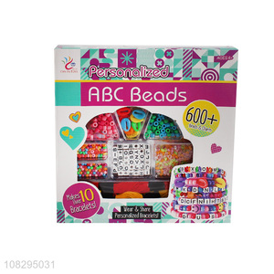 Good quality ABC beads & charms DIY <em>bracelet</em> making kit for girls