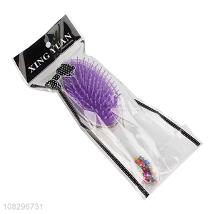 Yiwu factory purple fashion anti-static hair comb for sale
