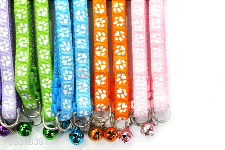 Fashion Design Colorful Pet Collars With Little Bells