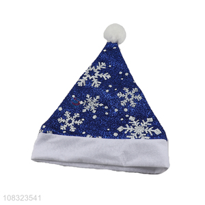 High quality party supplies blue christmas hat cap