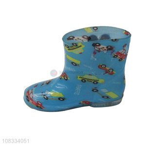 Good quality cartoon design anti-slip mid-calf rain boots for kids