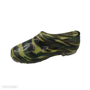 Good price camouflage color waterproof ankle rain boots for men