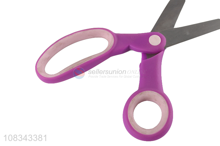 Yiwu market home office purple scissors with soft handle